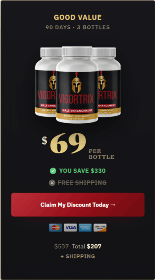 Vigortrix Male Enhancement offer price